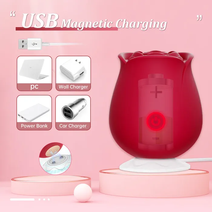 10 Suction Oral Sex Rose Clitoral Stimulator Vibrator Earlypeach Female Sex Toys