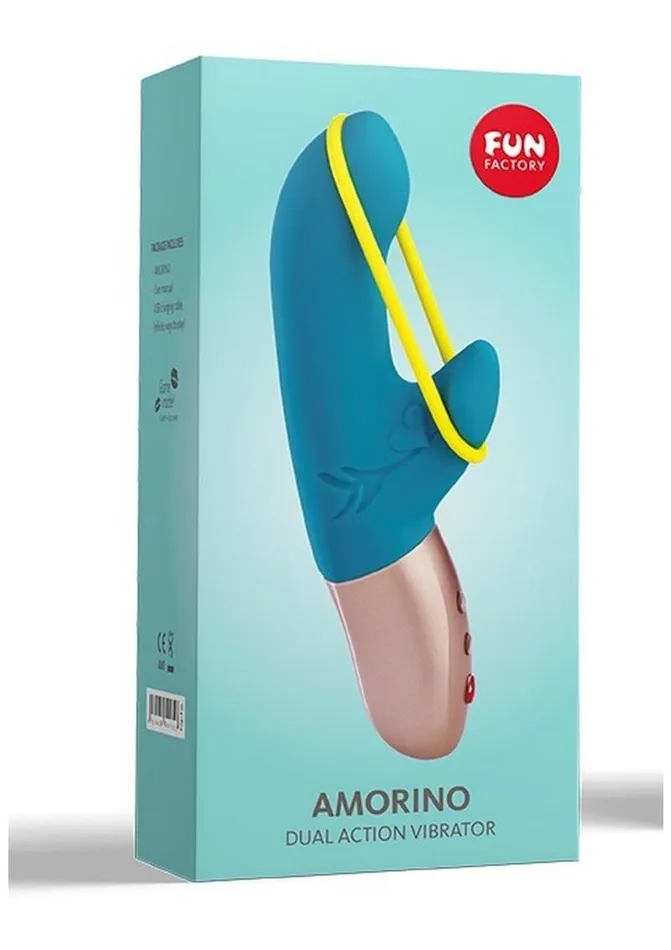 Amorino Silicone Vibrator with Clitoral Stimulator Fun Factory Female Sex Toys