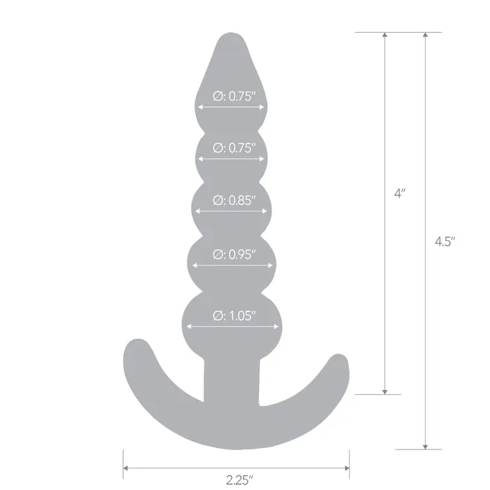 Anal Blue Line Blue Line Medium Beaded Anal Butt Plug Blue 45 Inch