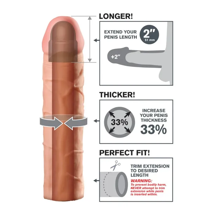 Anal Fantasy XTensions Fantasy XTensions Perfect 2 Inch Penis Extender Pink