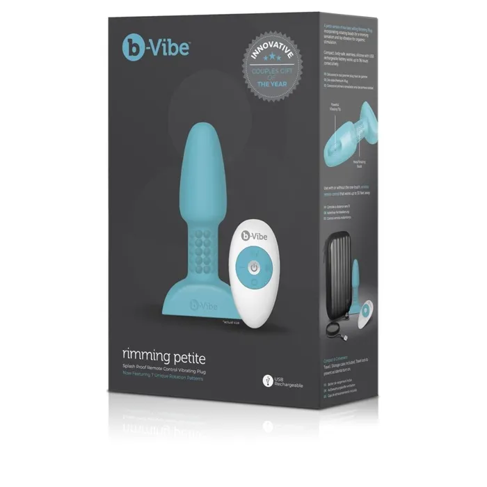 bVibe Anal bVibe Rimming Petite Remote Control Vibrating Butt Plug Teal