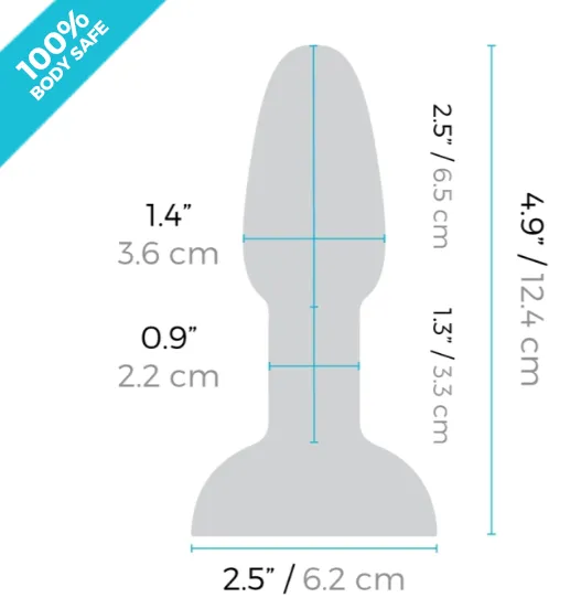 bVibe Anal bVibe Rimming Petite Remote Control Vibrating Butt Plug Teal