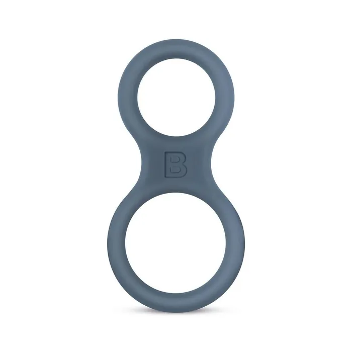 Boners Silicone Cock Ring And Ball Stretcher Grey Boners Male Sex Toys