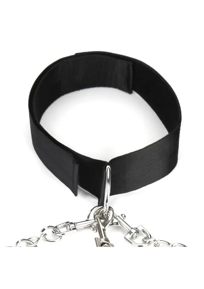 Couples Lux Fetish Collar Cuffs and Leash Set with Removable Cuffs and Leash Lux Fetish