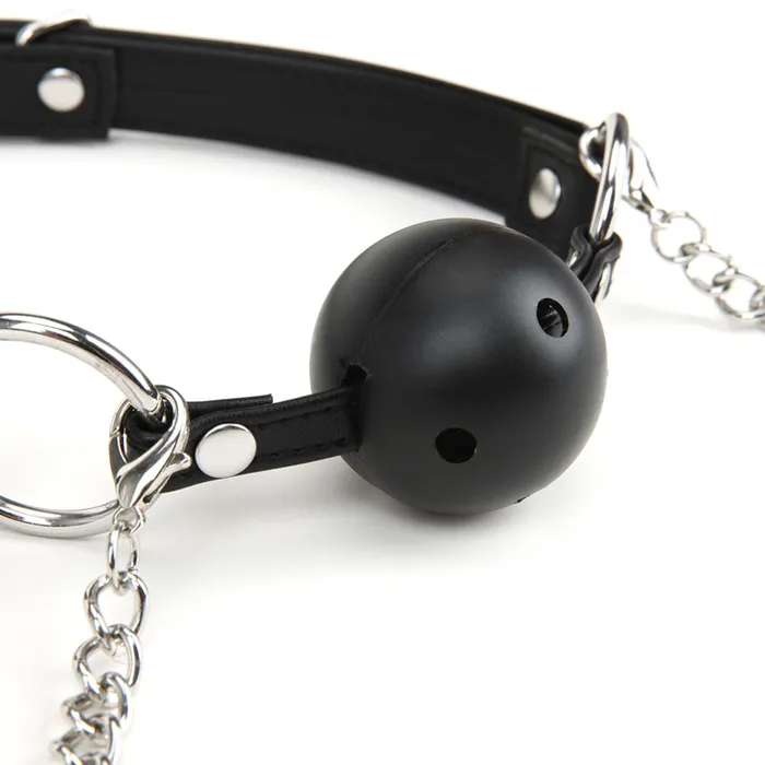 Couples Lux Fetish Lux Fetish Breathable Ball Gag With Adjustable Pressure Nipple Clamps Black Silver
