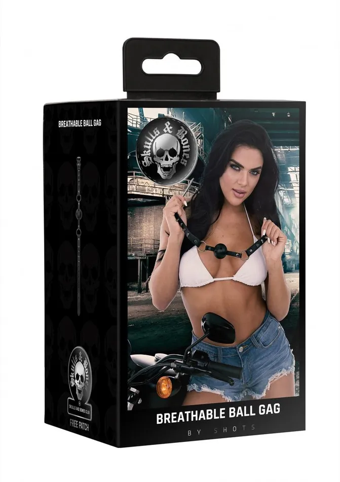 Couples Ouch Ouch Skulls and Bones Breathable Ball Gag Leather Couples Ouch Ouch Skulls and Bones Breathable Ball Gag Leather