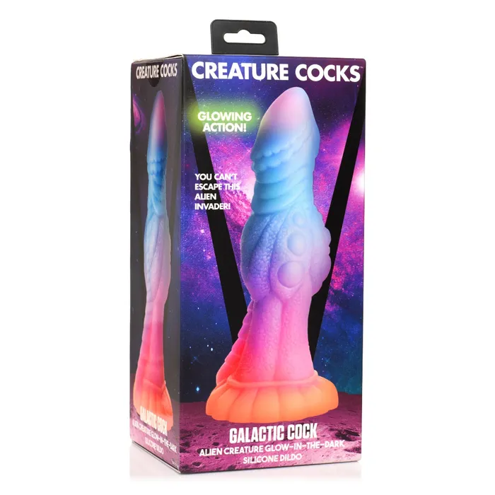Creature Cocks Dildos Creature Cocks Galactic Cock Alien Creature Glow In The Dark Silicone Dildo Blue Pink Purple