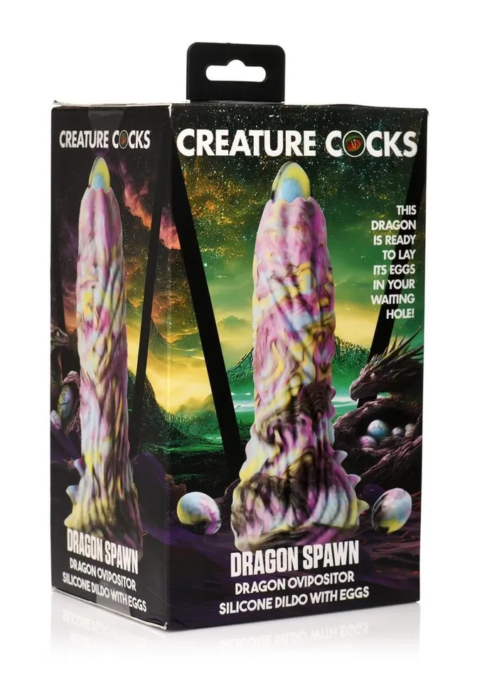 Creature Cocks Female Sex Toys Creature Cocks Dragon Spawn Dragon Ovipositor Silicone Dildo with Eggs