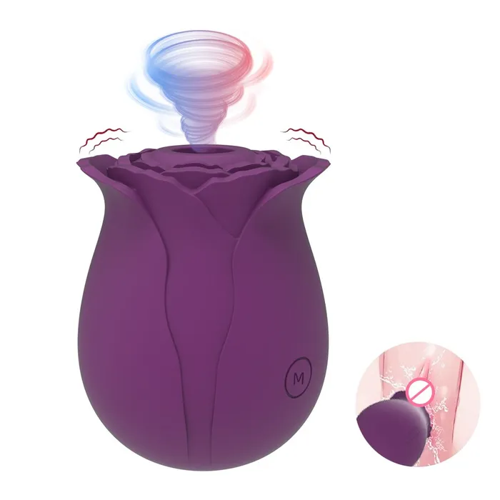 Earlypeach Female Sex Toys Multicolor Rose Vibrator With 10 Sucking Modes