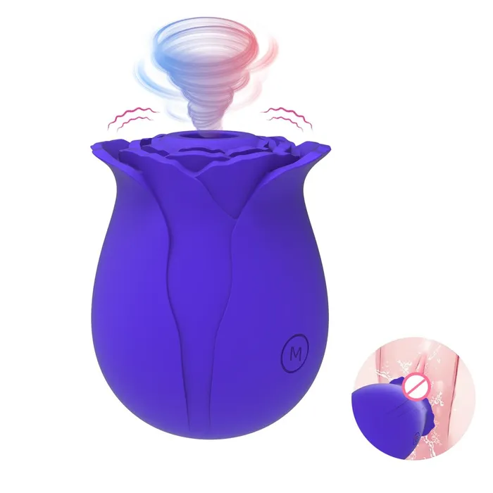 Earlypeach Female Sex Toys Multicolor Rose Vibrator With 10 Sucking Modes