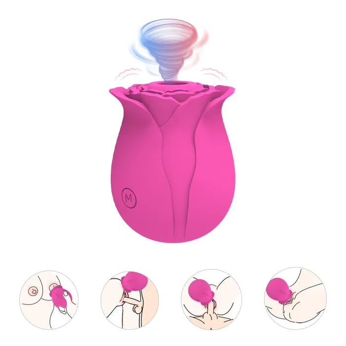 Earlypeach Female Sex Toys Multicolor Rose Vibrator With 10 Sucking Modes