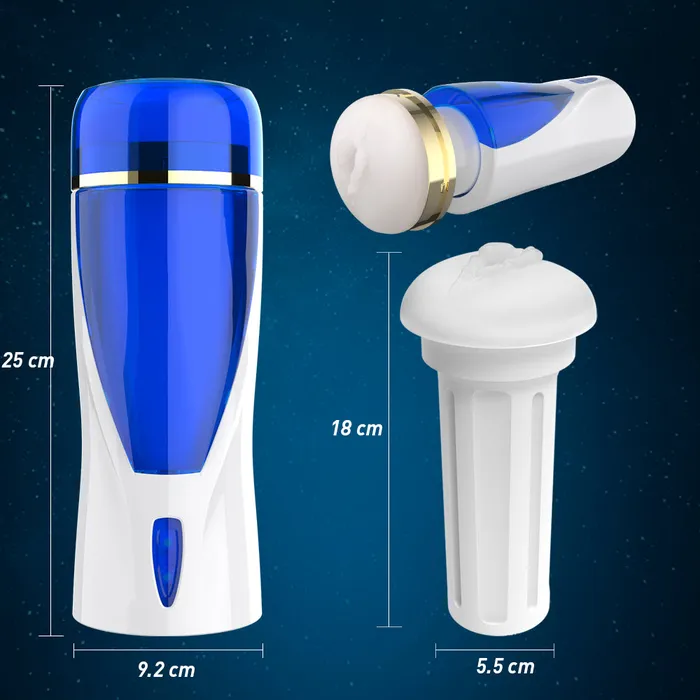 Earlypeach Male Sex Toys 3 Telescopic Modes Space Male Masturbator