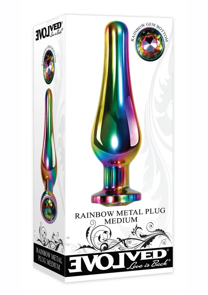 Evolved Anal Rainbow Metal Anal Plug