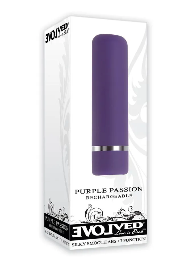 Evolved Vibrators Purple Passion Rechargeable Silky Smooth Bullet