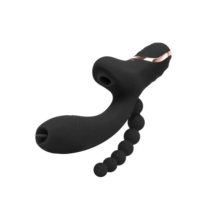 Female Sex Toys Bodywand Bodywand GPlay Triple Stim GSpot And Clitoral Suction Vibrator With Anal Beads Black