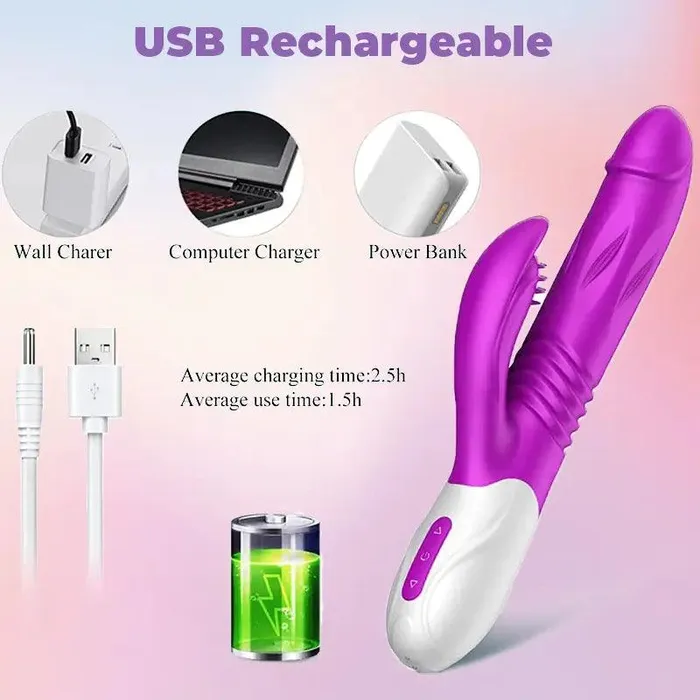 Female Sex Toys Inyarose Telescopic Heating Vibrator