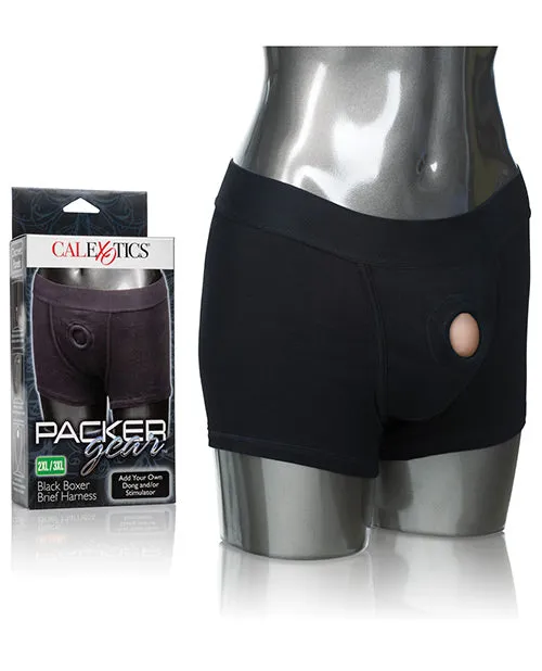 Female Sex Toys Open Desires Packer Gear Boxer Brief Harness Black