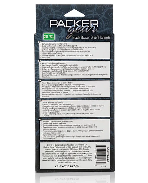 Female Sex Toys Open Desires Packer Gear Boxer Brief Harness Black