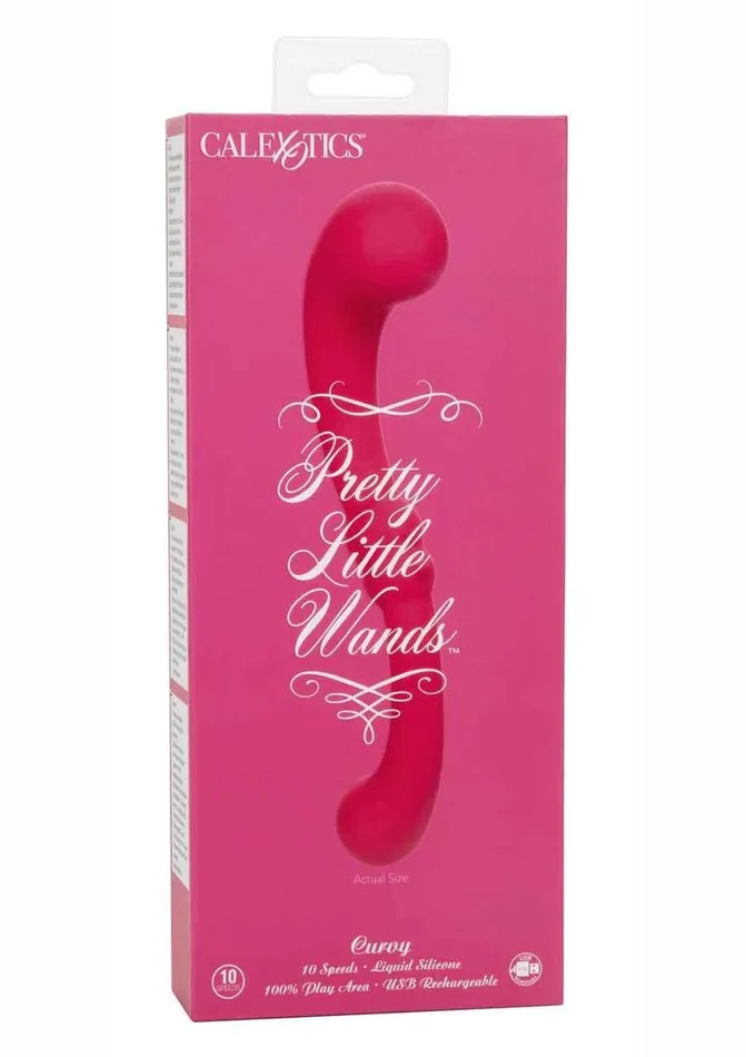 Female Sex Toys Pretty Little Wands Pretty Little Wands Curvy Rechargeable Silicone Vibrator