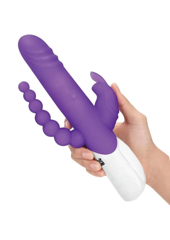 Female Sex Toys Rabbit Essentials Rabbit Essential Silicone Rechargeable Double Penetration Rabbit Vibrator