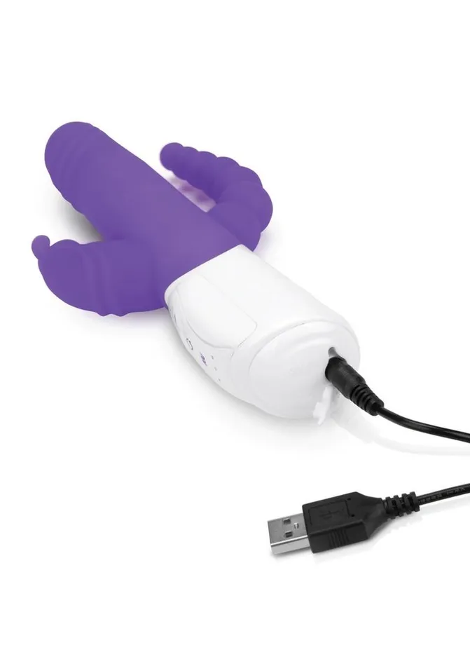 Female Sex Toys Rabbit Essentials Rabbit Essential Silicone Rechargeable Double Penetration Rabbit Vibrator