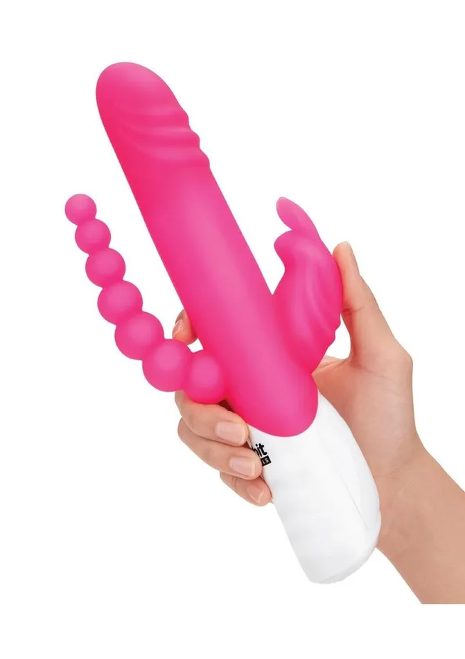 Female Sex Toys Rabbit Essentials Rabbit Essential Silicone Rechargeable Double Penetration Rabbit Vibrator