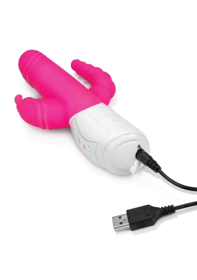 Female Sex Toys Rabbit Essentials Rabbit Essential Silicone Rechargeable Double Penetration Rabbit Vibrator