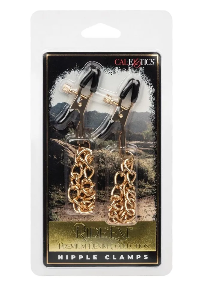 Female Sex Toys Ride em Ride Em Premium Denim Collection Nipple Clamps