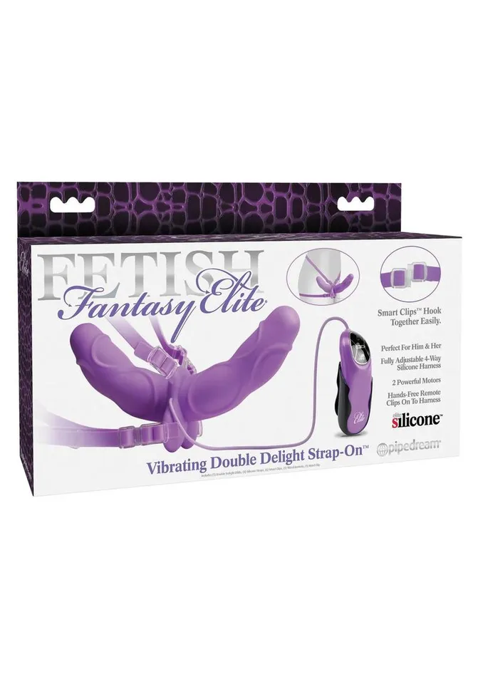 Fetish Fantasy Elite Fetish Fantasy Elite Vibrating Double Delight StrapOn Silicone Waterproof Female Sex Toys Fetish Fantasy Elite Fetish Fantasy Elite Vibrating Double Delight StrapOn Silicone Waterproof Female Sex Toys