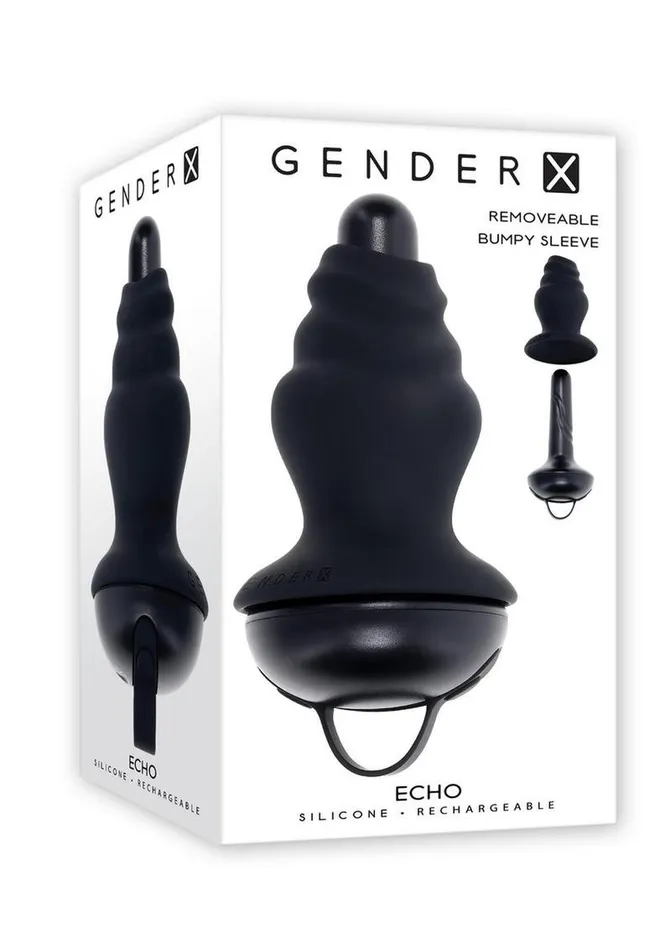 Gender X Female Sex Toys Gender X Echo Rechargeable Silicone Vibrator with Removable Sleeve