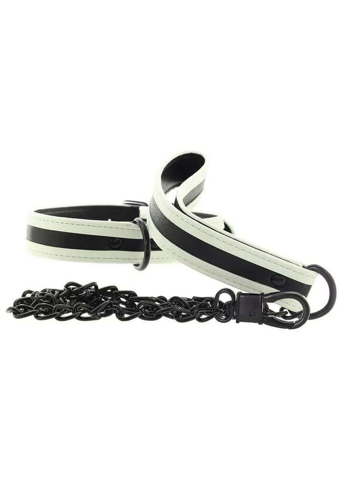 Glo Bondage Glow In The Dark Collar and Leash Glo Bondage Dildos