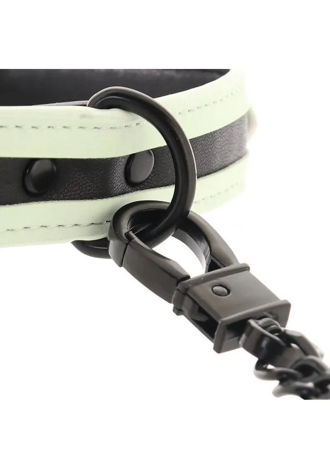 Glo Bondage Glow In The Dark Collar and Leash Glo Bondage Dildos