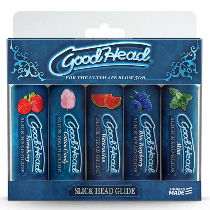 GoodHead Slick Head Glide Water Based Flavoured Lube 5 Pack 1oz GoodHead Enhancers