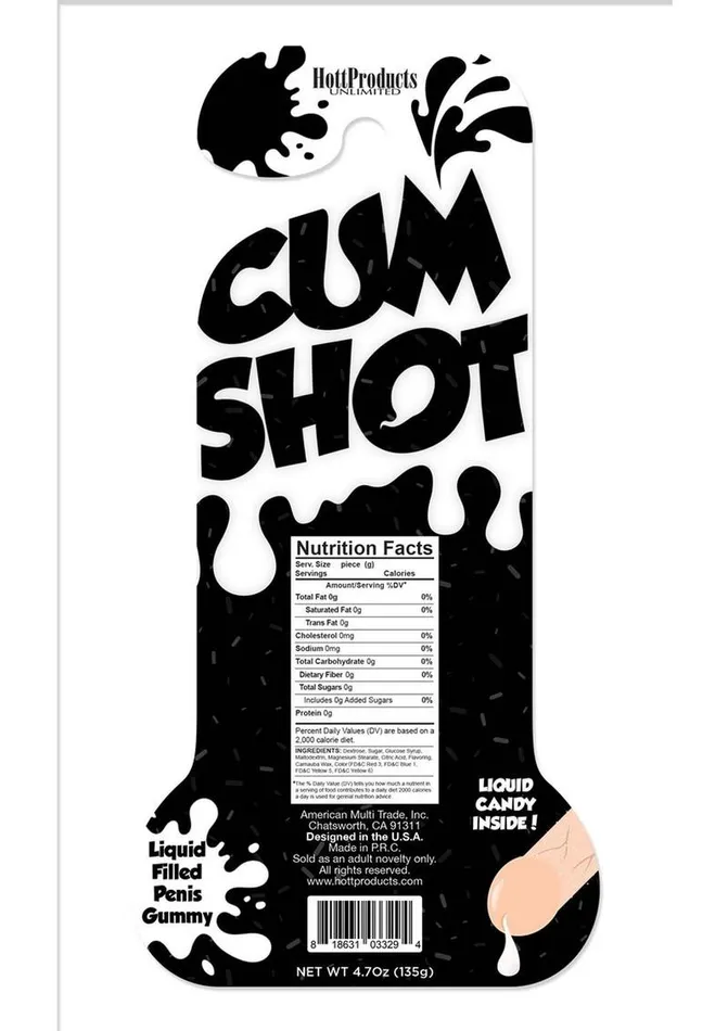 Hott Products Female Sex Toys Cum Shot Liquid Candy Filled Gummy Pecker