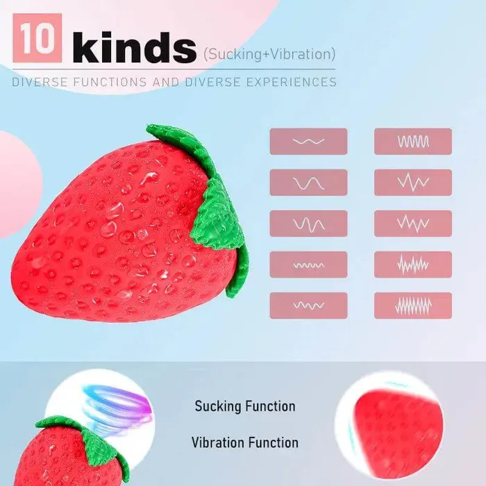 Inyarose Female Sex Toys Strawberry Suck Tease Vibrator