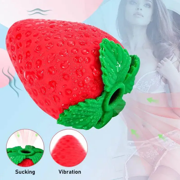 Inyarose Female Sex Toys Strawberry Suck Tease Vibrator