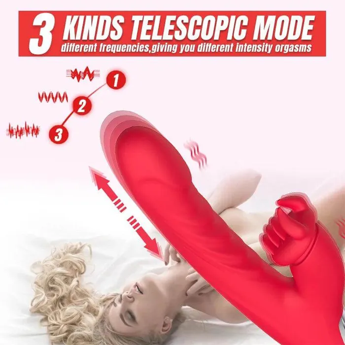 Inyarose Female Sex Toys Vibrating Telescopic Rabbit Vibrator