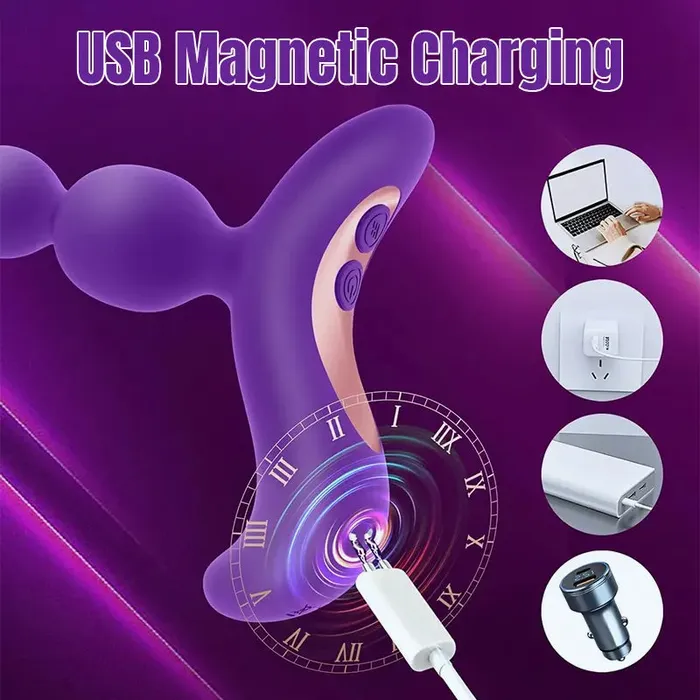 Inyarose Male Sex Toys Anal Training Kit with Vibrating Anal Plug