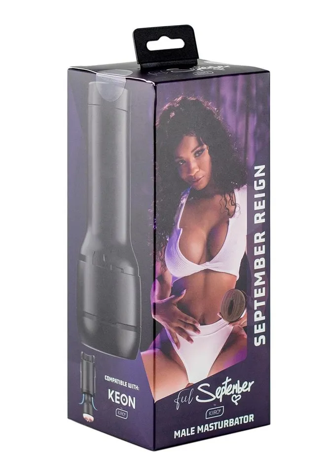 Kiiroo Feel September Reign Black Stroker Interactive Masturbator Pussy Kiiroo Male Sex Toys