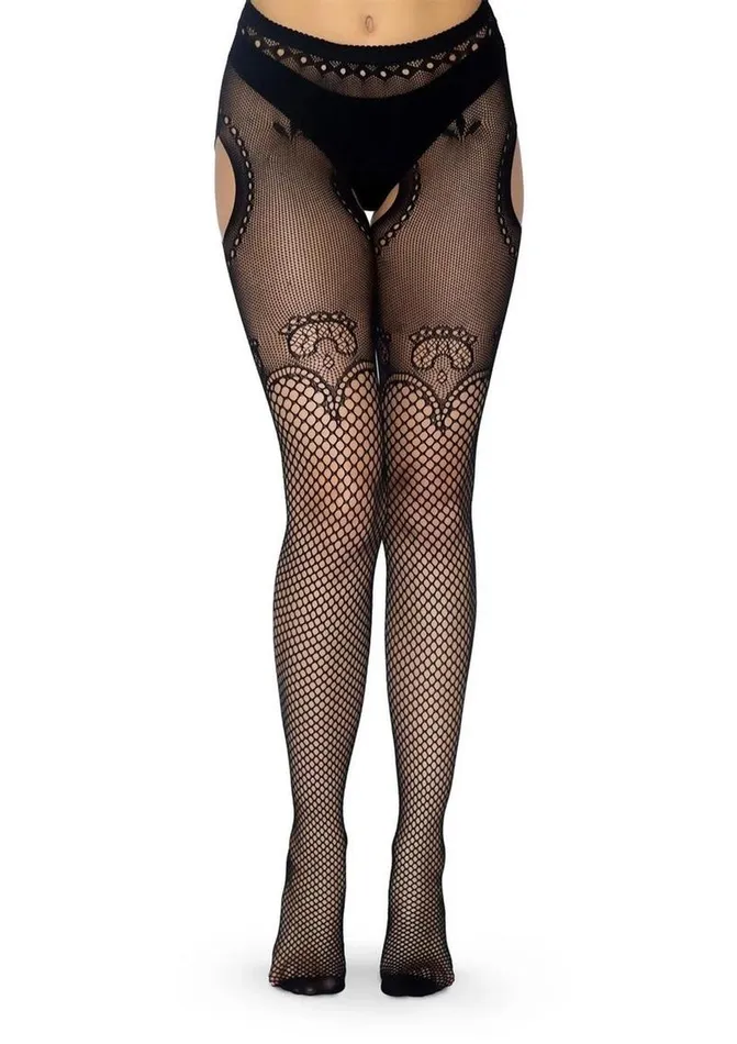 Leg Avenue Female Sex Toys Leg Avenue Industrial Net Suspender Hose with Duchess Lace Top Accent Leg Avenue Female Sex Toys Leg Avenue Industrial Net Suspender Hose with Duchess Lace Top Accent