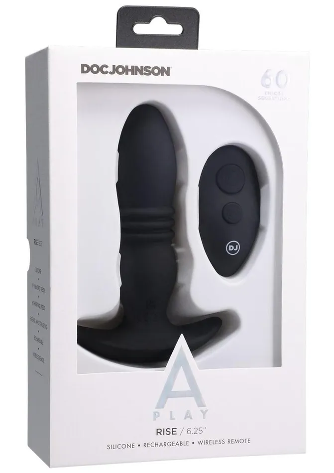 Male Sex Toys APlay APlay Rise Silicone Rechargeable Anal Plug with Remote Control