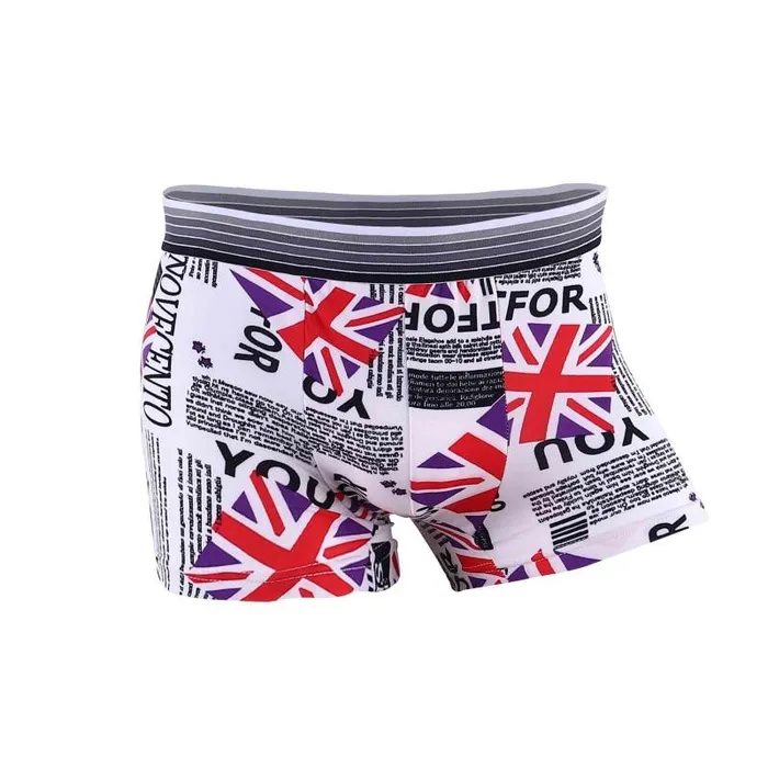 Male Sex Toys Ice Silk Soft Breathable Fashion Young Mens Boxers Cartoon Skull Personality U Pouch Seamless Underpants Versaley