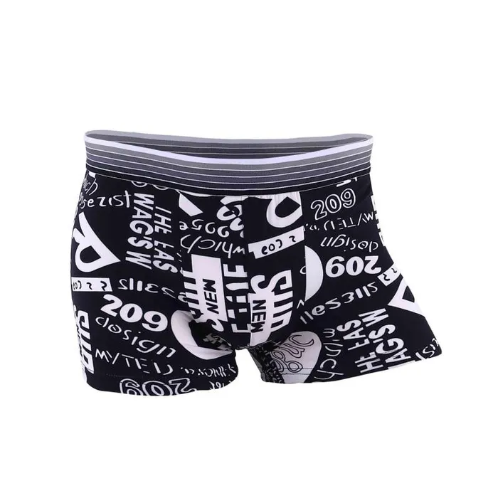 Male Sex Toys Ice Silk Soft Breathable Fashion Young Mens Boxers Cartoon Skull Personality U Pouch Seamless Underpants Versaley
