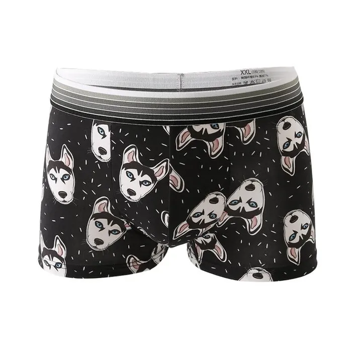 Male Sex Toys Ice Silk Soft Breathable Fashion Young Mens Boxers Cartoon Skull Personality U Pouch Seamless Underpants Versaley