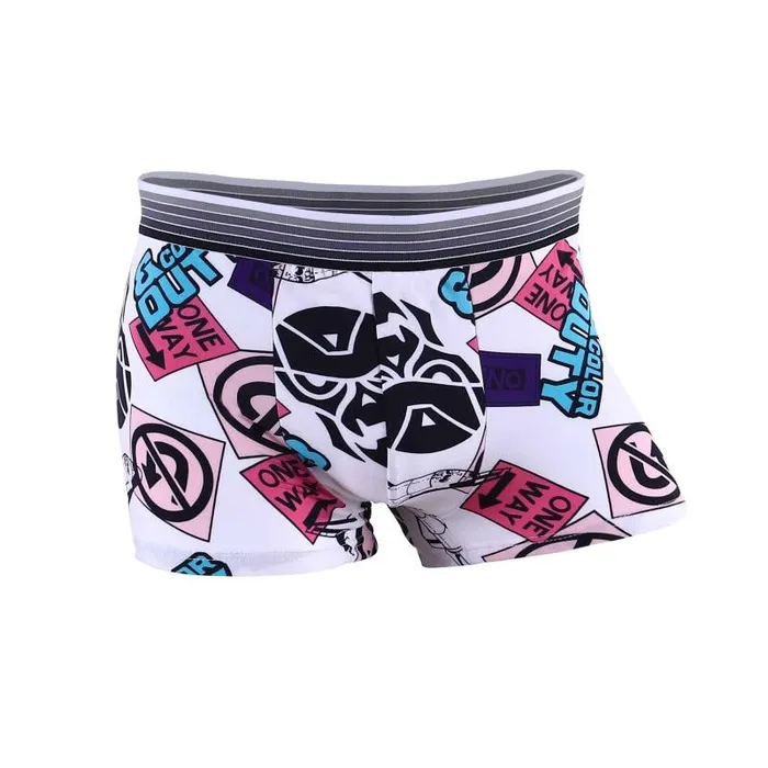 Male Sex Toys Ice Silk Soft Breathable Fashion Young Mens Boxers Cartoon Skull Personality U Pouch Seamless Underpants Versaley