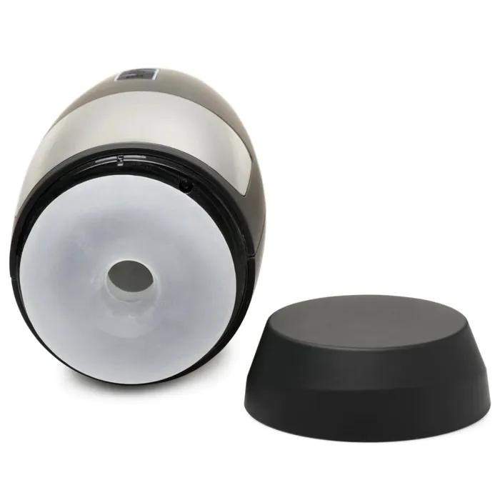 Male Sex Toys LoveBotz LoveBotz Auto Milker Slider 18X Stroking Masturbator Black Clear