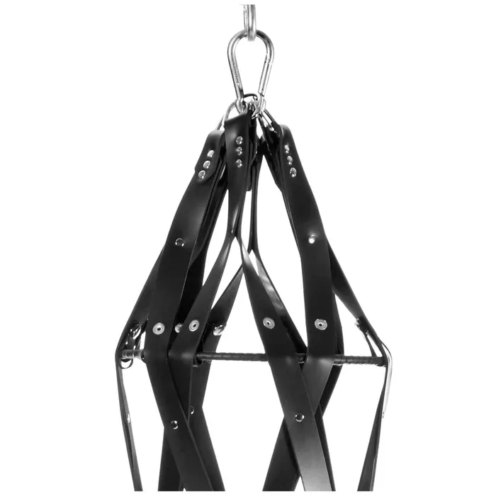 Male Sex Toys Master Series Master Series Hanging Rubber Strap Cage Black Male Sex Toys Master Series Master Series Hanging Rubber Strap Cage Black