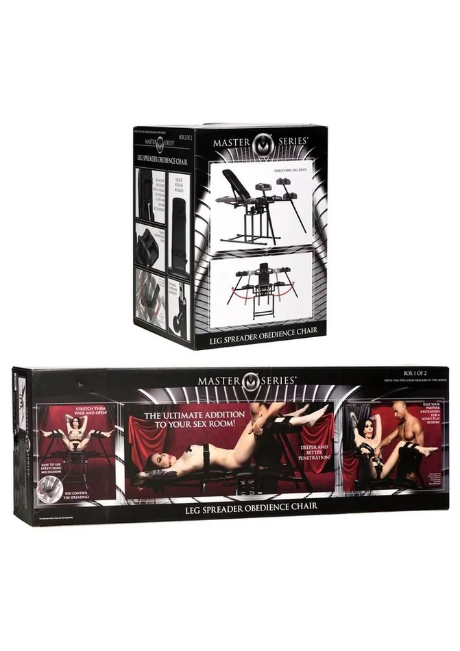 Male Sex Toys Master Series Master Series Leg Spreader Obedience Chair