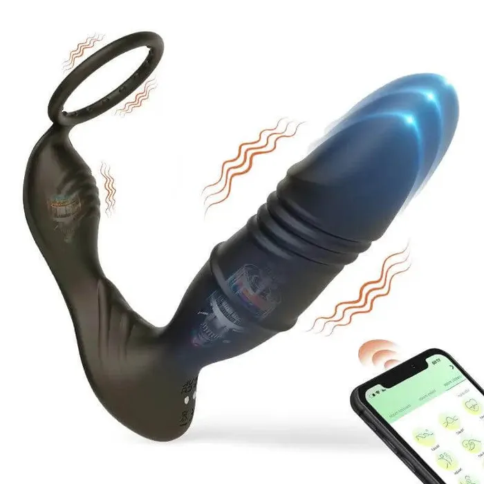 Male Sex Toys Prostate Massager with Vibrating Penis Ring Inyarose