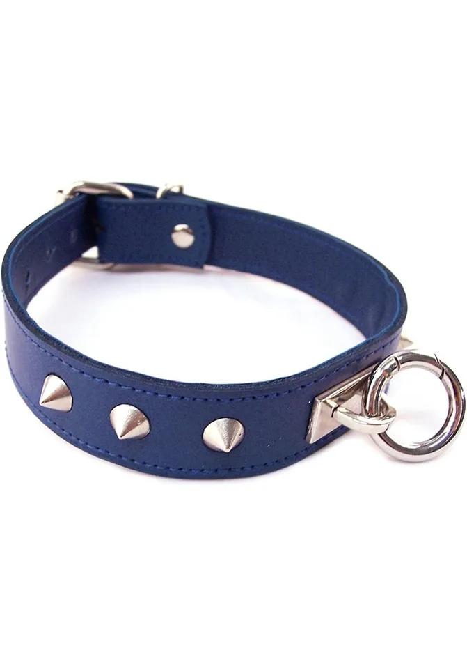 Male Sex Toys Rouge Rouge O Ring Studded Adjustable Leather Collar